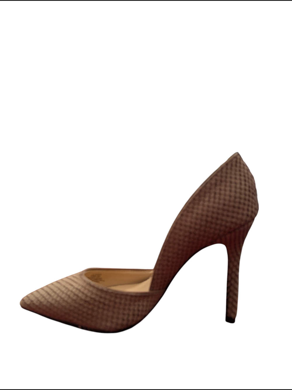 Vince Camuto Snakeskin Embossed D’Orsay Heels Nude Taupe Size 6M